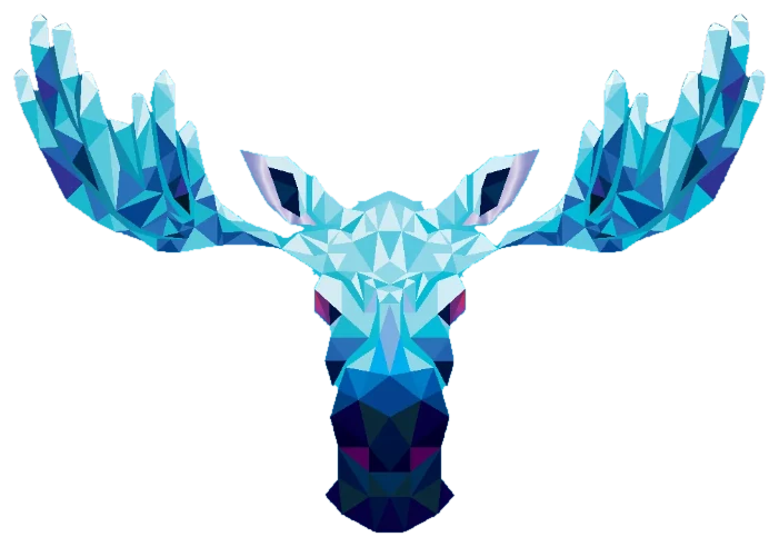 Lil Moose low-poly moose logo